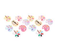Gadpiparty 14 Pièces Mini Resin Artist Palette Charms Cute Cartoon Flatback Ornaments For DIY Jewelry Making Hair Clip Phone Case Decorations