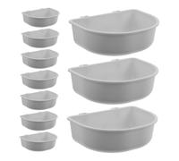 Gadpiparty 15 Pièces Gamelles à Suspendre pour Cage Animaux Distributeur Eau et Nourriture pour Chiots Chats Lapins et Petits Animaux Bol pour Cage et Chenil Gris