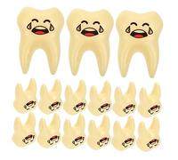 Gadpiparty 15 Pièces Porte-clés gamin de dent kidcrafts modèle de dents de dents Jouets dentaires pour enfants jouets fausses dents jouets de dents Plastique Jaune