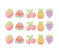 Gadpiparty 15pcs Clips à Chaussures Détachables en Plastique de Fruits pour Garçon et Filles, Décoration Facile à Utiliser, pour L'école Aventures en Plein Air