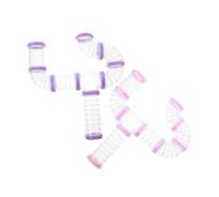Gadpiparty 16 pièces Kit Tunnels Transparents pour Cage Hamster Accessoires DIY Robustes pour Petits Animaux Installation Facile Extérieure et Intérieure Jeux Aventure pour Hamsters et
