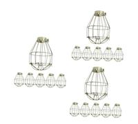 Gadpiparty 18 Pcs Vintage Metal Lamp Bulb Guard Cage Hanging Lamp Covers Cuivre pour Décoration Industrielle Maison Bar Salon