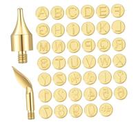 Gadpiparty 1ensemble Set De Outils De Pyrogravure Têtes De Marquage Bois Pour Lettres Et Symboles Outils Pour Artisanat Et Création Sur Bois