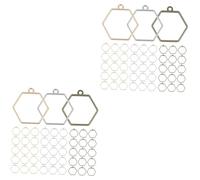 Gadpiparty 2 Ensembles Accessoires De Frontières À Gluant Lunettes Ouvertes Charme De Lunette Arrière Ouvert Lunettes De Pendante Ouverte Collier Pendentifs 60 Pièces * 2