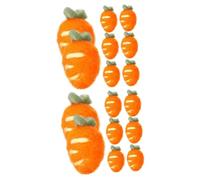Gadpiparty 2 Ensembles Accessoires Décoratifs Feutre De Carotte pour Bricolage Petites Carottes Laine pour Costumes Décorations De Vêtements Fêtes Thématiques 8 Pièces * 2