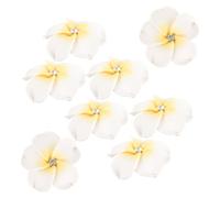 Gadpiparty 2 Ensembles Accessoires Pour Cheveux Mariage Fleurs Petit Clips Décor Charmes D'argile Bricolage Coix De Cheveux De Fleur Pâte Polymère Blanche 10 Pièces * 2