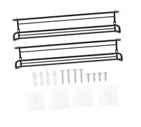 Gadpiparty 2 ensembles Lot de Porte-épices Muraux Fer Sans Perçage Organisateur Mural Cuisine Stable et Résistant pour Bouteilles et Flacons Épices Rangement Pratique pour Optimiser Espace