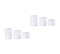 Gadpiparty 2 Ensembles Moule Silicone Cylindrique pour Fabrication Bougies Moules Artisanaux Réutilisables pour Décoration Surface Lisse et Facile à Démouler Kit Grand Moyen Petit