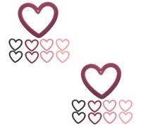 Gadpiparty 2 Ensembles Pendentif D'Amour En Breloques À Faire Soi-Même Collier En Forme De Cœur En Émail Fournitures De Fabrication De Bijoux Breloque Pour 8 pièces * 2