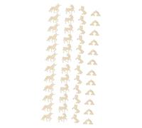 Gadpiparty 2 ensembles Unicorn And Rainbow Wooden Slices Set For DIY Crafts Blank Natural Wood Cutouts For Creative Painting And Home Decoration