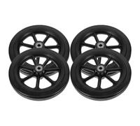 Gadpiparty 2 Paires Roues de Rechange Frontales Pneus Solides en Pvc et Métal, Stabilité et Maniabilité Fluide pour Fauteuil Roulant et Poussette Accessoires Adaptés pour Personnes Âgées