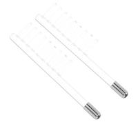 Gadpiparty 2 pièces Accessoires Peignes Haute Fréquence Tube Verre Transparent Compatible Baguette Électrode Facial Sécurité