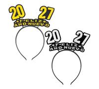 Gadpiparty 2 Pièces Bandeau Numérique 2027 de Fête Style Espagnol | Léger, Confortable Toute la Nuit, Structure Élastique Réutilisable, Voyage et Fête de Noël