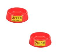 Gadpiparty 2 Pièces Base D'extincteur Ronde en Plastique Rouge, Support | Format Bas et Léger, Maintien Vertical Sûr, Usage pour Véhicules et Couloirs D'immeuble