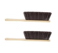 Gadpiparty 2 pièces Brosse à Cheminée Bois Manche Long Poils Fins pour Nettoyage Délicat Cendres et Poussières Outil Robuste pour Foyer Maison et Usage Commercial