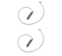 Gadpiparty 2 Pièces collier souvenirs pour les cendres y Pendentif commémoratif Collier souvenir famille collier de cendres pour hommes collier de cendres pour femme Un verre