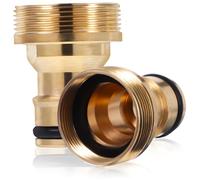 Gadpiparty 2 pièces Connecteur Cuivre pour Robinet Lavabo Adaptateur Rapide pour Tuyau Arrosage Étanche et Compatible Mitigeur Cuisine et Jardin Lot