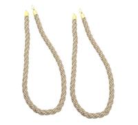 Gadpiparty 2 pièces Corde de Barrière Jute Naturel Corde de Séparation Robuste pour Contrôle de Foule File Attente et Barrières de Sécurité Adaptée Banques Hôtels Aéroports