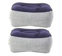 Gadpiparty 2 pièces Coussin Gonflable Repose Voiture Coussin Portatif PVC Floqué Repose Jambes Multifonction pour Voyage Soutien Confortable et Facile à Gonfler sans Outil