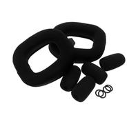 Gadpiparty 2 Pièces Coussinets D’Oreille Rafraîchissants pour Casque | Mousse à Mémoire Haute Qualité, Tissu Noir, Maintien de Forme, Étanchéité Sûre