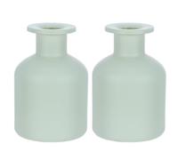 Gadpiparty 2 Pièces Diffuseur à Bâtonnets en Verre Bleu, Cylindre | Verre Élégant, Limite les Fuites Éclaboussures, Récipient Solide, Usage Décoratif Intérieur