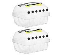 Gadpiparty 2 Pièces Étui de Rangement pour Ligne de Pêche, Boîte à Bobines de Fil en Plastique, 6 Compartiments, Anti-nœuds, Protège des Intempéries, pour Fil de Moulinet et Bas de Ligne,