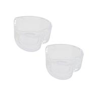 Gadpiparty 2 pièces Gamelle Anti-débordement Transparente pour Petit Rongeur Bol Compact pour Hamster Chinchilla et Rat Lot de Bols Lavables et Pratiques pour Alimentation et Eau