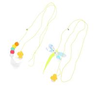 Gadpiparty 2 Pièces Jouets Suspendus pour Chats Domestiques, Design Pendu | Plumage Artificielles, Cordon Élastique, Balles Polyester, pour Chatons Actifs, Rangement Facile