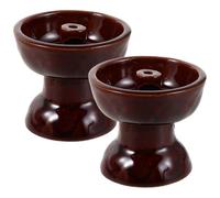 Gadpiparty 2 pièces Lampe à Huile Céramique pour Diwali Porte-bougie Antique Céramique Support Lampe à Beurre Indien Décoration Paisible pour Temple Maison et Bureau