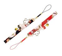 Gadpiparty 2 pièces Lanière de Téléphone avec Breloque Chat Fortune Céramique Dragonne Amovible pour Mobile Décoration Pratique et pour Téléphone et Accessoire Compatible Plupart des