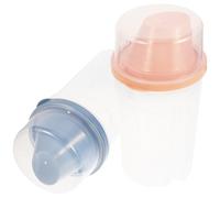 Gadpiparty 2 pièces Lot de Boîtes de Rangement Rechargeables pour Lessive Bouteilles Hermétiques Compactes et Légères Contenant Distributeur Pratique pour Gel et Lotion Étanches et Portables