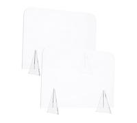 Gadpiparty 2 Pièces Lot de Tableaux Mémo Acryliques Transparants Supports Bureau et Stables pour Messages et Notes Effaçables
