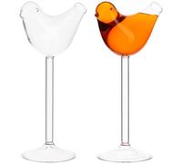 Gadpiparty 2 pièces Lot de Verres à Cocktail Verre Transparent Oiseau Design Créatif pour Bar Fête et Maison pour Cocktails et Décoration Élégante