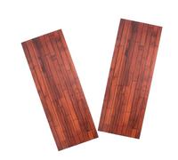 Gadpiparty 2 Pièces Miniature Wooden Flooring Planks for Dollhouse DIY Realistic Hardwood Grain Tiles for Model Building and Interior Design