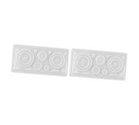 Gadpiparty 2 Pièces Moule Silicone pour Règle Diy Résine Époxy Moule de Traçage Courbe Outil de Bricolage Personnalisé pour Étudiants et Amateurs de Diy