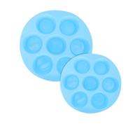 Gadpiparty 2 pièces Moules à Muffins Silicone Bleu Grand et Petit Moules Pâtisserie Antiadhésifs pour Cupcakes Brownies et Gâteaux Compatibles Four Micro-ondes et Friteuse à Air