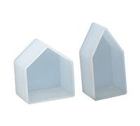 Gadpiparty 2 Pièces Moules Silicone Diy pour Lot de Moules Décoratifs Forme de Maison Surface Lisse et Compacts Parfaits pour Artisanales et Activités Manuelles