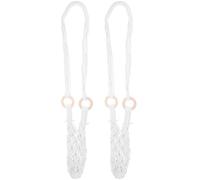 Gadpiparty 2 pièces Panier de Rangement Suspendu pour Bouteille de Vin en Coton Tressé Macramé Décoratif et Pratique Lot de Suspension Murale Ajustable Style Bohème pour Maison