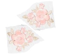 Gadpiparty 2 Pièces Patches Floraux Dentelle Rose à Coudre Lot de Appliques Brodées pour Vêtements Diy Accessoires Élégants pour Mariage et Projets Créatifs
