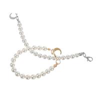 Gadpiparty 2 Pièces Pendentif de lettres perles gobelets carboniser clé accessoires de charme de lettres intimes Accessoires initiaux de charme de lettre chaîne de lettres Acier inoxydable
