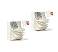 Gadpiparty 2 Pièces Petit Bloc-notes Blanc en Papier à Feuilles Détachables | Format de Poche, Usage Bureau et Classe, pour Créatifs et Employés, Pratique à Glisser Paquet