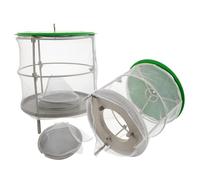 Gadpiparty 2 pièces Pièges à Insectes Suspendus avec Filet Anti-Pluie Lot de Cages Attrape-Mouches Extérieures Légères et Portables Piège à Moucherons Pratique pour Protection de Jardin et