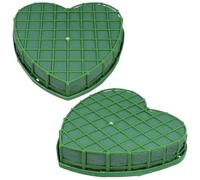Gadpiparty 2 Pièces Plateau de Boue en Forme de Cœur avec Ventouse, Mousse Plastique Résistante et Anti-déformation pour Compositions de Fleurs et Décorations de Couleur Aléatoire Style