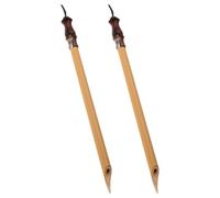 Gadpiparty 2 Pièces Plumage Dessin Calligraphique en Bambou, Stylo à Tremper Pointe Inclinée, pour Peinture et Dessin, Passionnés de Culture Tibétaine