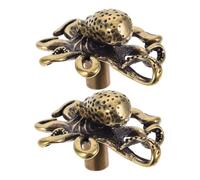 Gadpiparty 2 Pièces Poignées de Tiroir Laiton Vintage Forme Pieuvre Boutons Décoratifs pour Armoires et Commodes Poignées Marines Faciles à Installer