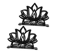 Gadpiparty 2 pièces Porte-serviettes Métal Lotus Forme Vintage Distributeur Papier Robuste Support Décoratif pour Table Cuisine Salon Intérieur Extérieur