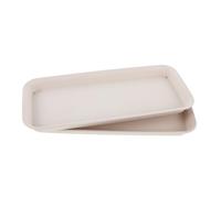 Gadpiparty 2 pièces Soucoupe pour Pot de Fleurs Rectangulaire Anti-Fuite Plastique Plateau Récupérateur Eau pour Plantes Intérieur et Extérieur Support pour Cache-Pots et Jardinières