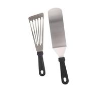 Gadpiparty 2 pièces Spatule Barbecue INOX Multifonction Grill Steak Cuisine Brasero Ustensile Polyvalent pour Retourner et Cuire Pizza Pancakes Œufs et Plus