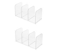 Gadpiparty 2 Pièces Stand De Livre Petit Organisateurs Bibliothèque Papier Titulaires Organisateur De Bureau De Dossier De Fichiers Debout Organisateur De Fichiers De Bureau Rails Acrylique