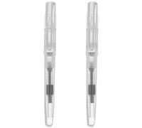 Gadpiparty 2 Pièces Stylo Pinceau de Calligraphie, Nylon Souple | Réservoir Rechargeable Étanche, Prise Ergonomique Style Stylo, pour Acrylique et Cahiers, Étude ou Copie